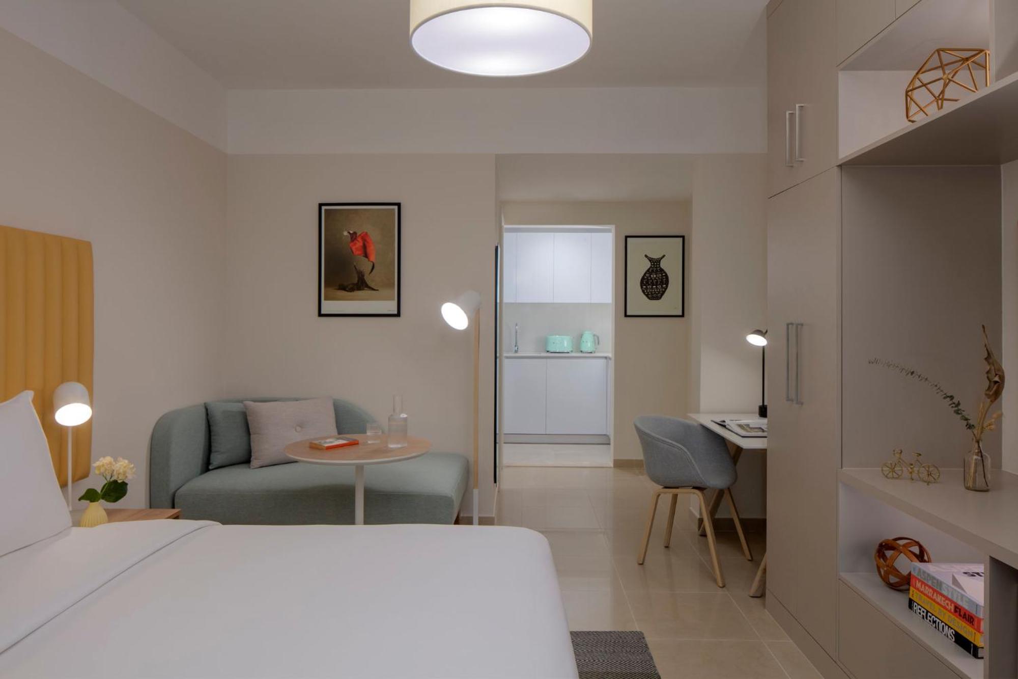 Studio met Kingsize Bed en Uitzicht op Zee