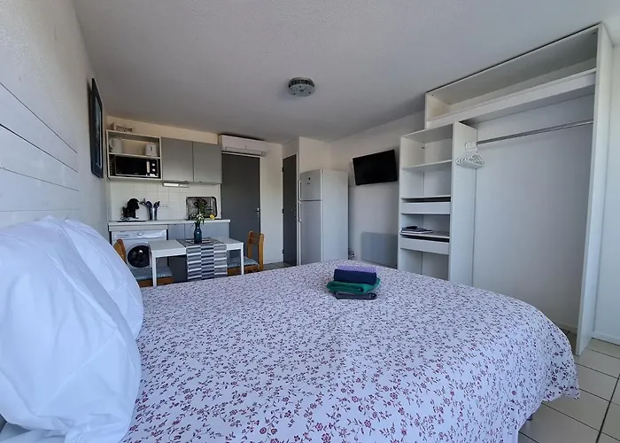 Studio climatisé 1 à 4 personnes vue mer
