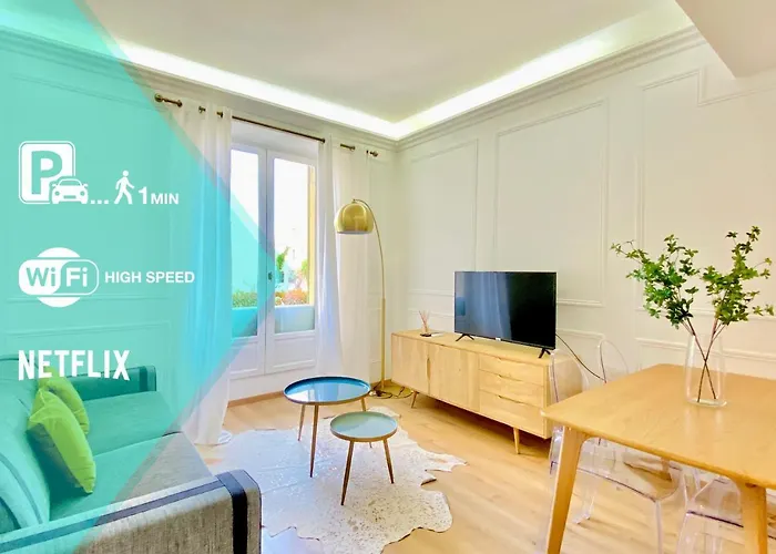 Designer Garden View Ac, Fiber Wifi Heart Of Monaco