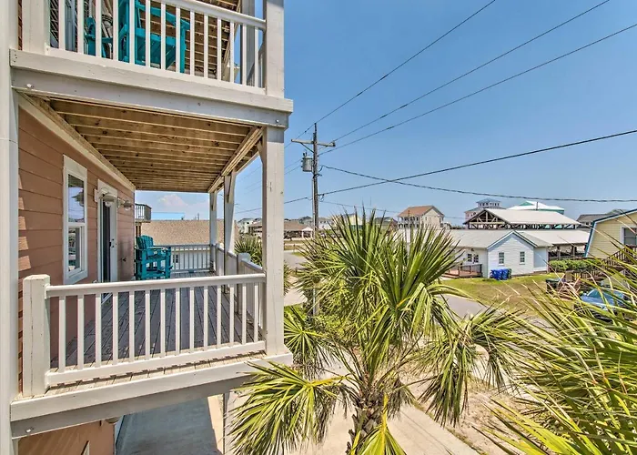Surf City Escape W/ 6 Decks: Steps To Beach