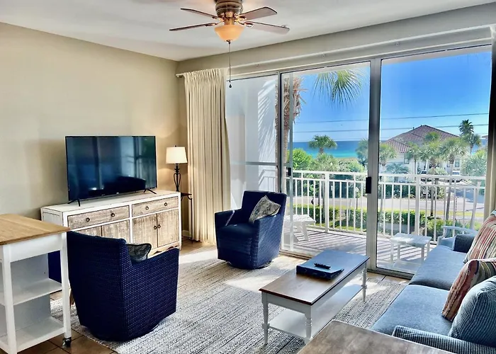 Sea La Vie At Gulf Place In Santa Rosa Beach With Gulf Views This Condo Is Located In The Cabanas Building #308, Access To 4 Pools W Spas, Tennis Court & Private Beach Access, 2 Beach Chairs & Pool Towels, Sleeps 4, Onsite Restaurants & Shopping For