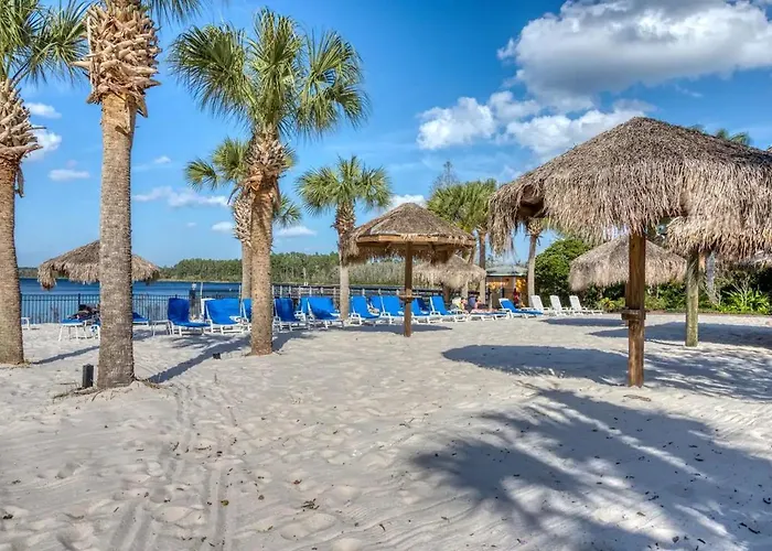 Beach Resort With Poolside Tiki Bar And Hot Tubs Near Disney World