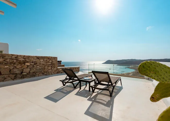 Panoramic Aegean Residence At Elia Beach Mykonos - Private & Exclusive