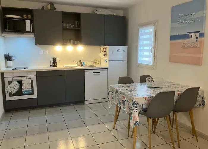 Appartement 4 étoiles avec jardin clôturé et piscine dans la résidence - Narbonne Plage