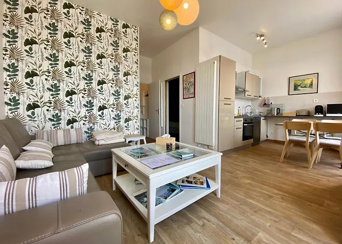 Établissement 3 étoiles avec ASCENSEUR, 3 appartements lumineux vue port avec balcon, 200m de la mer, Wifi Fibre, tous service inclus
