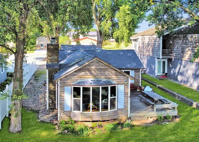 Classic West Lake Okoboji Estate W/ Guest House + Sand Beach