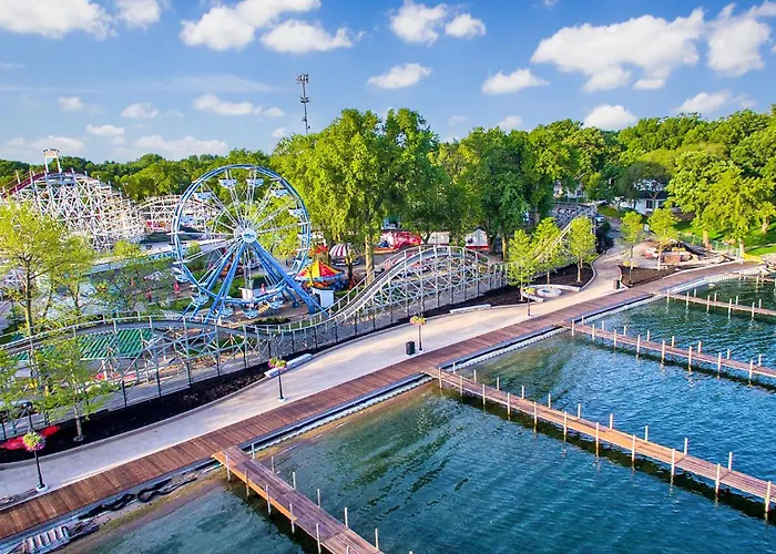 Classic West Lake Okoboji Estate W/ Guest House + Sand Beach
